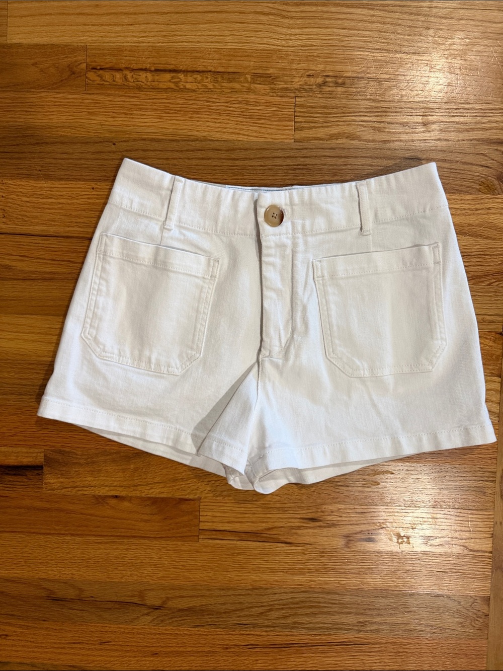 Maeve Colette  White Cotton denim Shorts - Classic Summer Style size 31